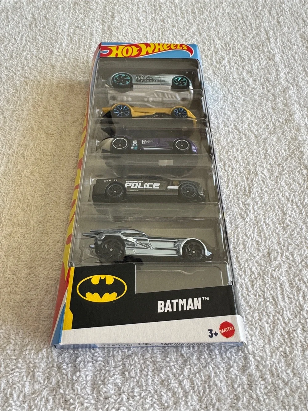 Hot Wheels Batman 5 Pack Kids Toy Cars - Multi-Color